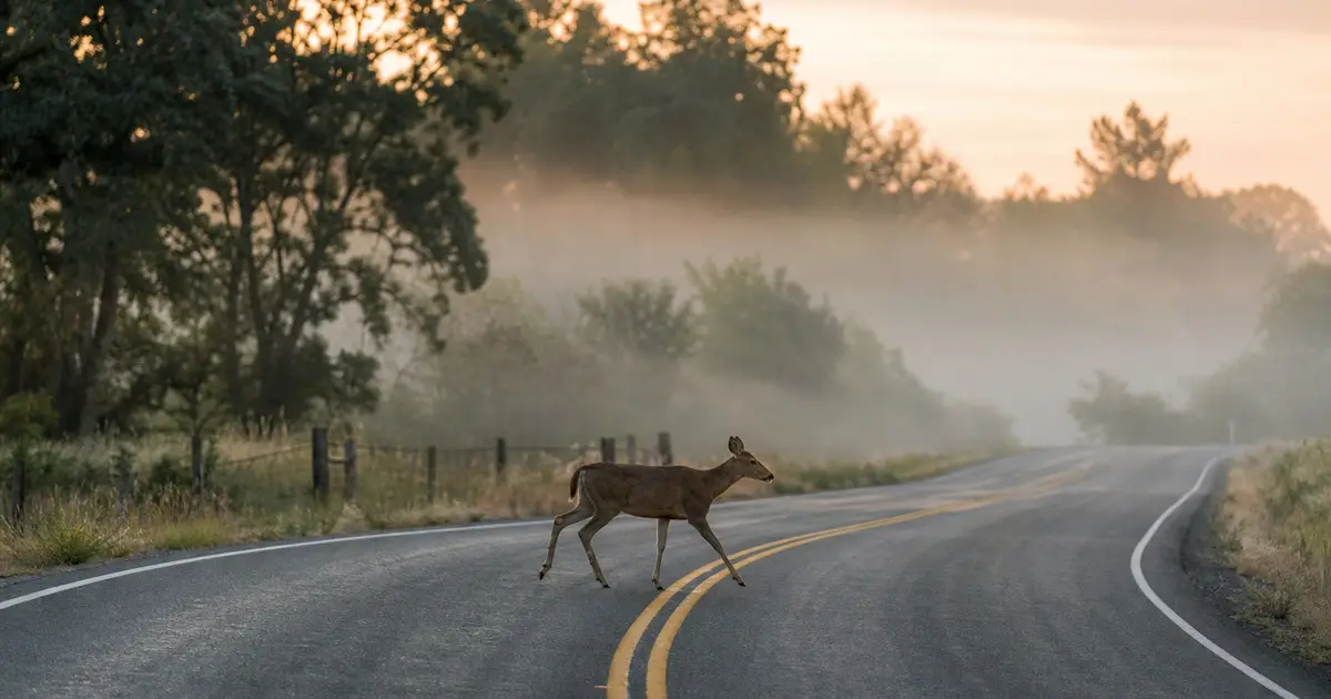 Animal traversant la route